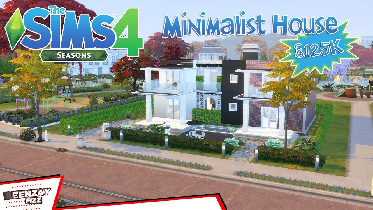 The Sims 4 Membuat Rumah Minimalis Speed Build Youtube