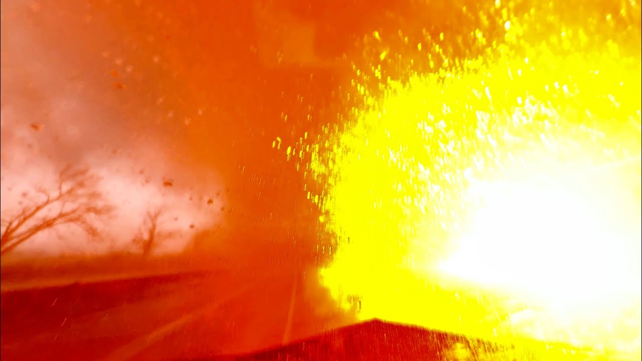 RARE INSIDE TWO TORNADOES with explosions close range with Dominator 3