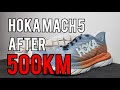 Hoka Mach 5 after 500km - Wear and tear on the shoes