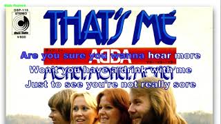 Abba - That's me (Instrumental, BV, Lyrics, Karaoke)