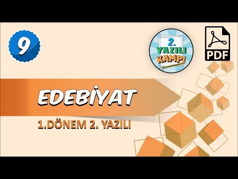 9. Sınıf Edebiyat | 1. Dönem 2.Yazılıya Hazırlık