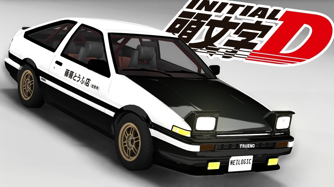 The Best Car Mod Initial D In Beamng Beamng Drive Toyota Ae86 Car Mod Youtube