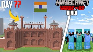 We Build Red Fort In Our Minecraft Hardcore World | 75th Independence Day Special Video (Hindi)