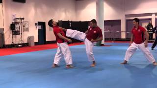 Turkey Male Team Kata Warming Up. 2014 World Karate Championships World Karate Federation