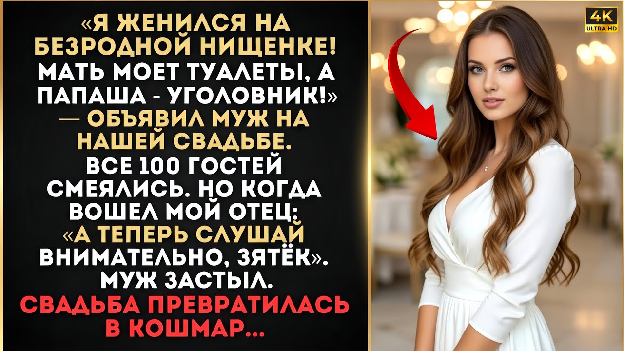 Мать моет туалеты, а папаша уголовник унизил муж на свадьбе. Но когда вошел мой отец, все изменилось