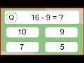 20 Subtraction Quiz Exercises for Kids: Numbers Up to 20