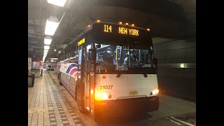 NJ Transit: On Board MCI D4500CT #21027 On Bus Route 114 From Plainfield NJ To NY PABT: (03/25/2021)