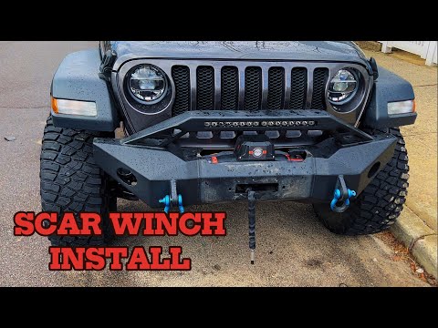 DIY SCAR 10K LBS Winch Install On Jeep Wrangler
