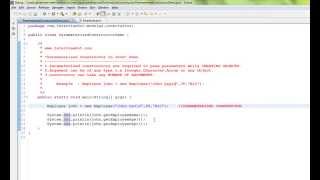 PARAMETERIZED CONSTRUCTOR JAVA DEMO