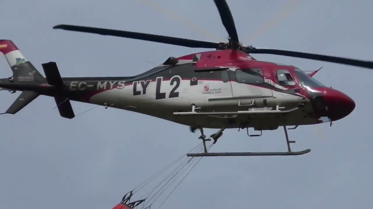 HELICÓPTEROS EN ACCIÓN - INCENDIO ANLLARES (PARTE 3)