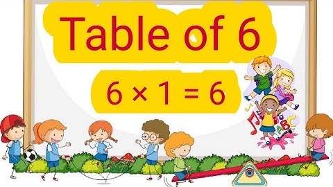 6-x1=6 Multiplication |Table of six 6 Tables Song Multiplication Time of tables |MathsTables