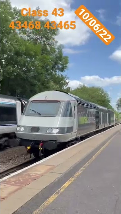 Class 43 HST rail adventure livery passing warwick train station ex grand central train nice tone
