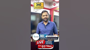 BEL Probationary Engineer 340 Vacancies Out!  Live Classes from 1st Nov  Join YourPedia Now 🚀