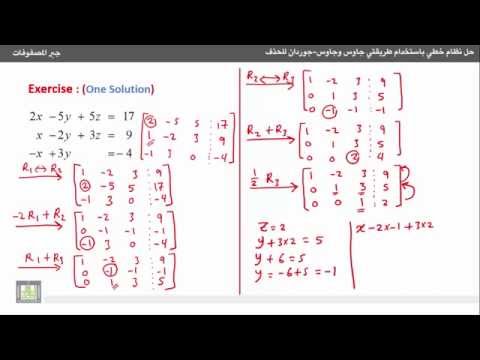 فيديو: كيفية حل معادلة بطريقة جاوس
