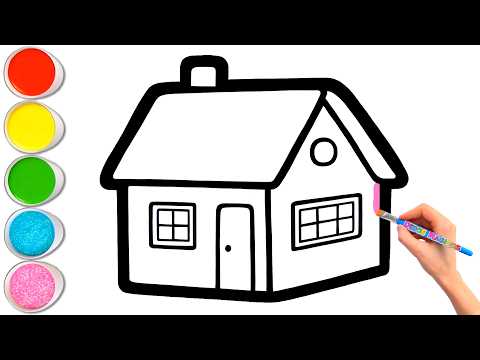 🏡🛋️ Drawing a Beautiful Home and Its Living Room | Learning Space for Kids #299