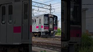 クロスポイントを通過する701系3両編成　#ジョイント音 #奥羽本線 #横手駅