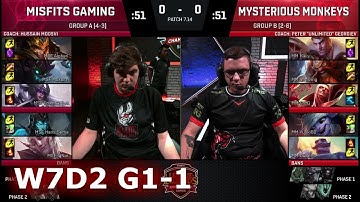 Misfits vs Mysterious Monkeys | Game 1 S7 EU LCS Summer 2017 Week 7 Day 2 | MSF vs MM G1 W7D2