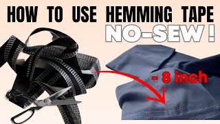 NO-SEW Hemming Tape - How to use it to hem pants? Easy sewing trick to use hemming tape on trousers