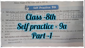 new learning composite mathematics class 8 self practice 9a| schand maths solutions chapter 8ex9a