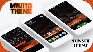 Best Customized Theme For Miui10 || Sunset Theme || MIUI10 screenshot 1