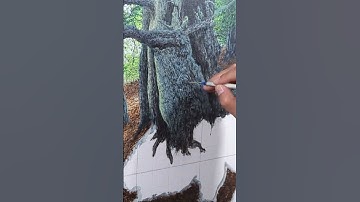 How To Paint Trunk And Branches #art #paintingtechniques #painting #paintingstyles #acryliclandscape