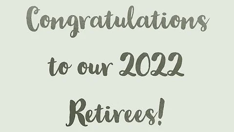 Farewell to our Retirees