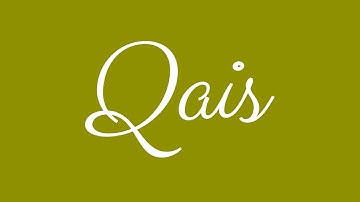 ✎ Qais ✎ English Cursive Handwriting Tutorial