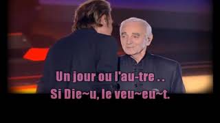 Miniatura del video "KARAOKÉ Charles Aznavour Pour Johnny  Nous Nous Reverrons Un Jour Ou L'autre Création JP CLIP Diane"