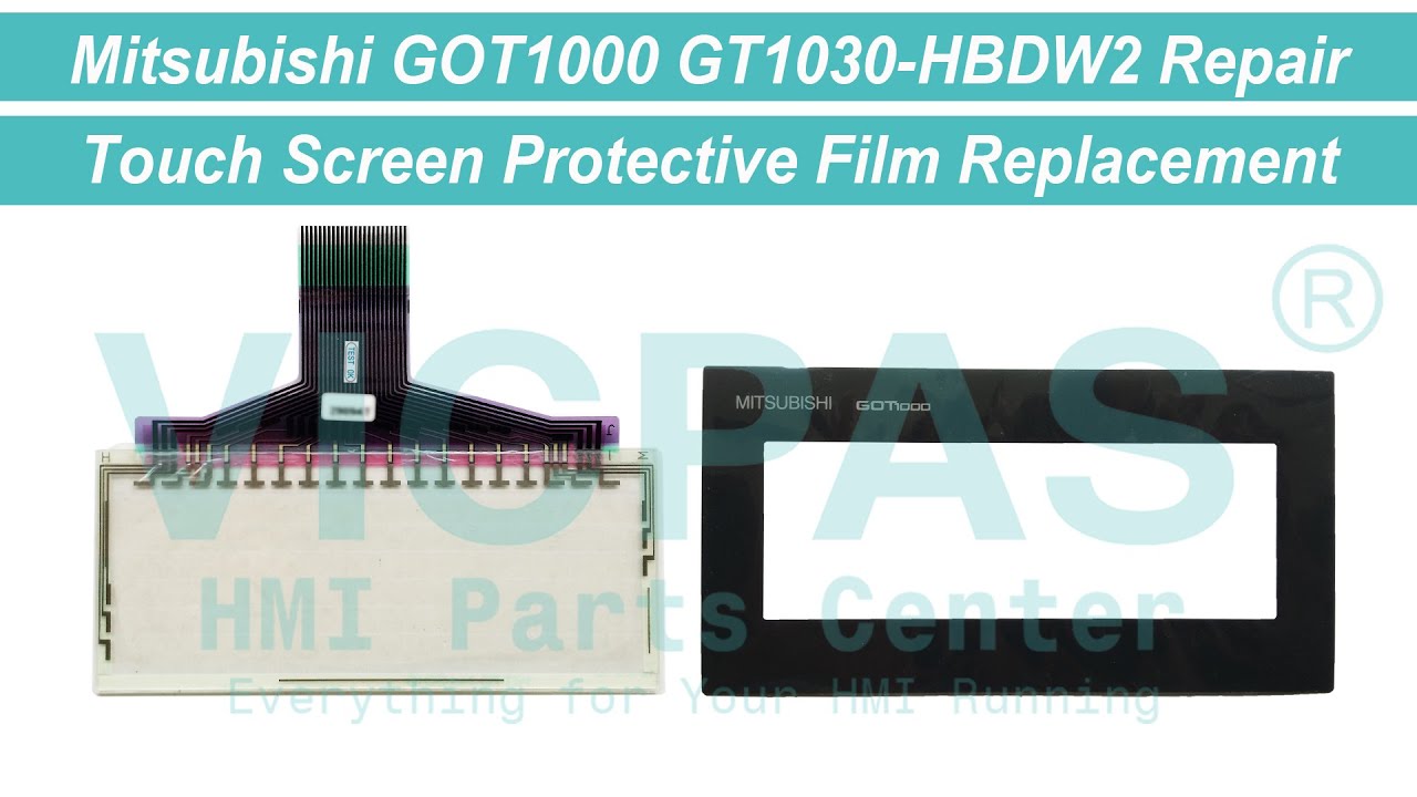 GT1030-HBDW2 Mitsubishi GOT1000 Overlay Touch - YouTube