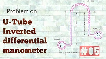 Inverted U tube Manometer problem | Fluid Mechanics |Hydraulics