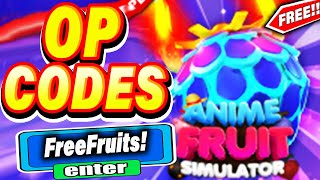ALL NEW *SECRET CODES* IN ROBLOX ANIME FRUIT SIMULATOR (roblox anime fruit simulator