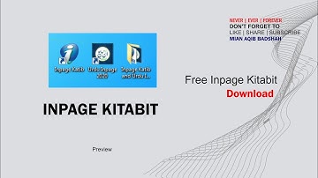 Download Now Inpage Kitabet Software 2021