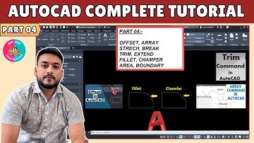 #04 AutoCAD-zelfstudies voor beginners: uitleg over de opdrachten Array, Fillet en Chamfer!
