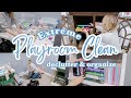 EXTREME PLAYROOM CLEANING! Declutter, Organize, and Clean With Me 2023