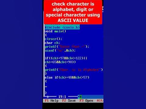 check whether a character is alphabet,digit or special character using ...