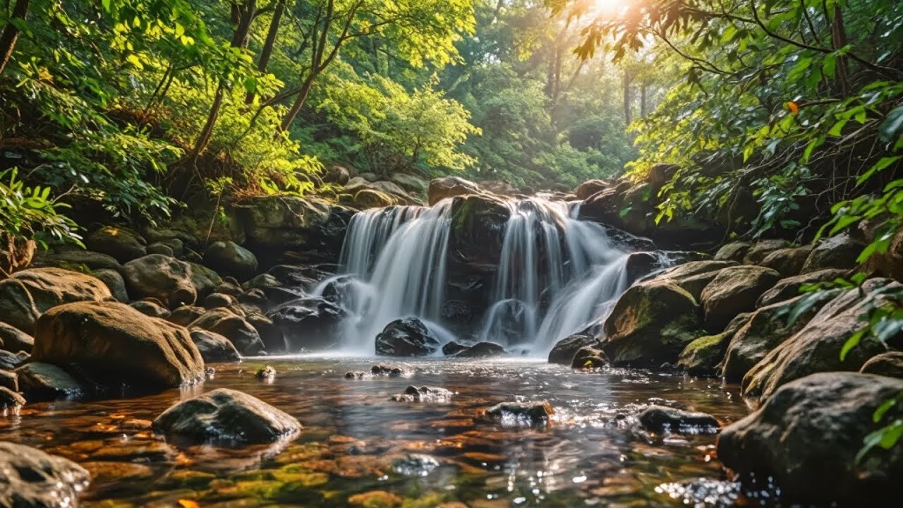 Waterfall Sounds for Easter Morning 🐣 10H • Peaceful Wake Up