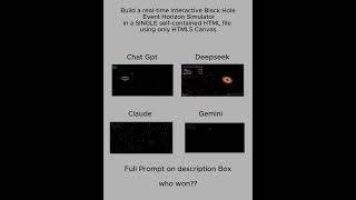 (Gemeni vs Claude vs Deepseek vs ChatGPT) To Build a real-time interactive Black Hole Event Horizon