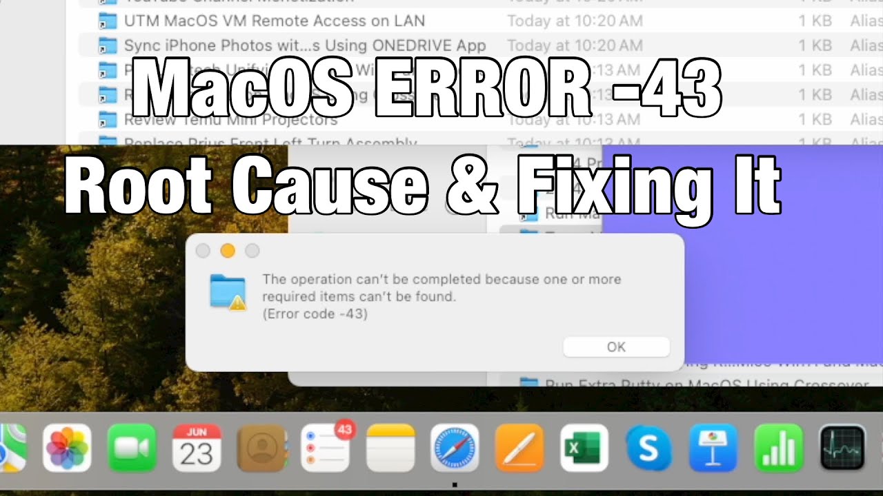 How .nosync Folder Option Leads to Error -43 and How to Fix It