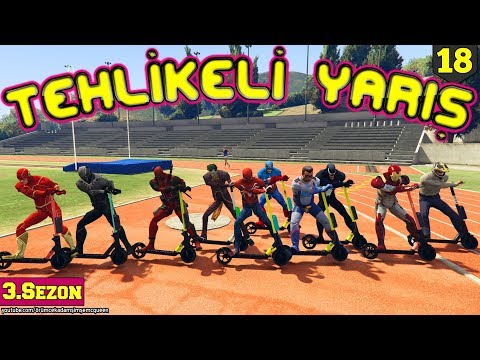 ÖRÜMCEK ADAM SCOOTER YARIŞI (Tehlikeli Yarış 3.Sezon)