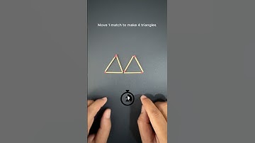 Move 1 match stick to make 4 triangle answer 🤯 #shorts