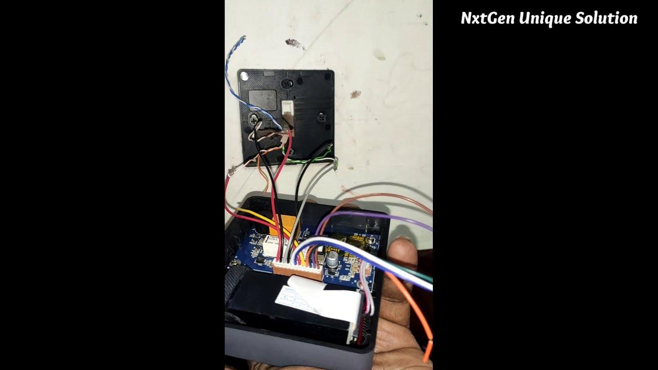 Essl x7 biometric access control connection door lock Installation