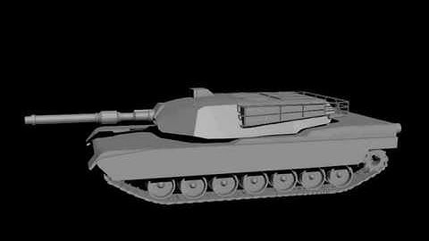 M1A1 Abrams tank 3D model