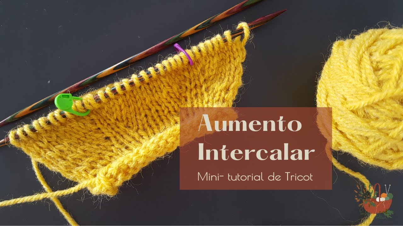 Aumento intercalar #tricot #pontosevoltas #tutorial