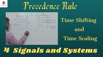 Precedence Rule : Time Shifting and Time Scaling | Signals and Systems | Electronics| Engineering