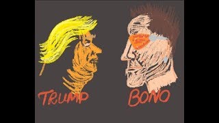 U2's Bono destroys Trump: A chalk art