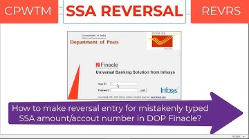 SSA/PPF Reversal in DOP Finacle