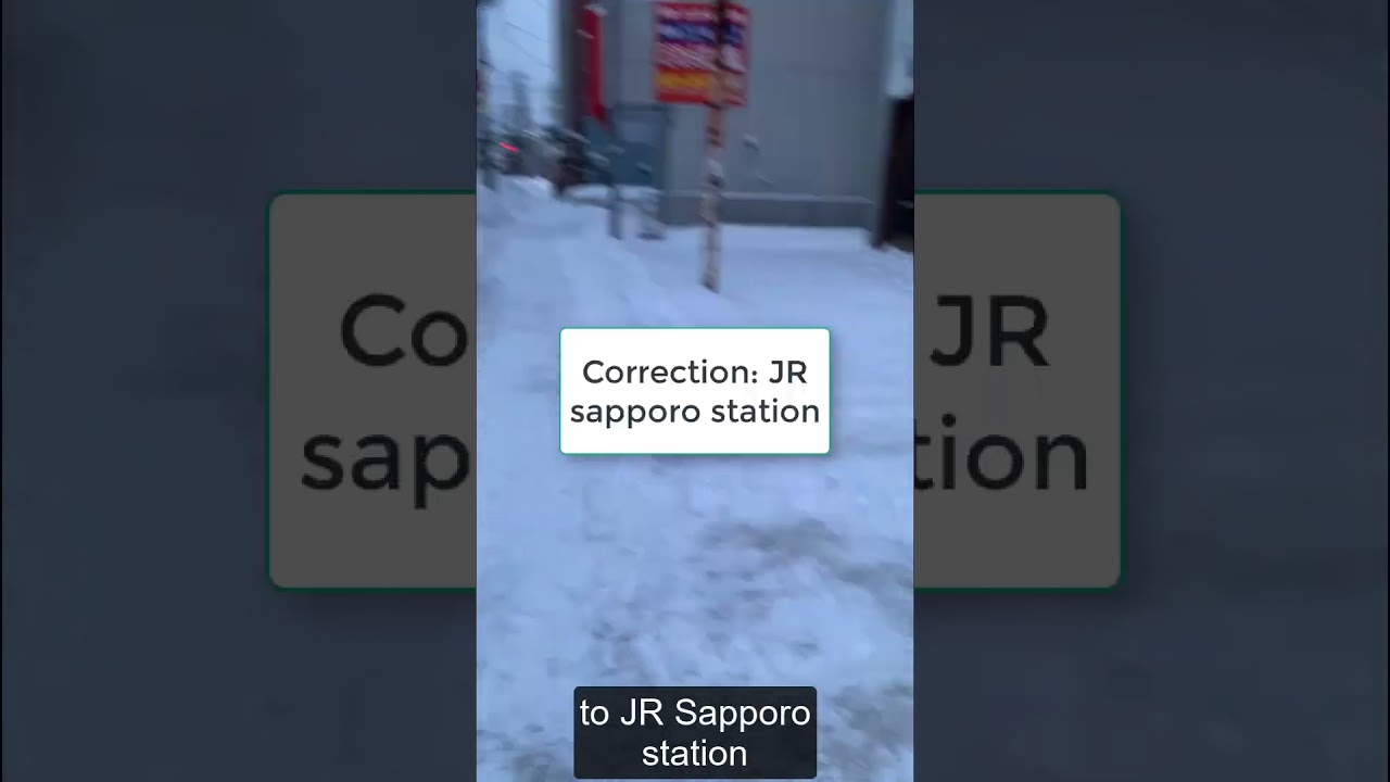 Super Snowy Early Morning Walk to Subway in Sapporo (eng sub) 