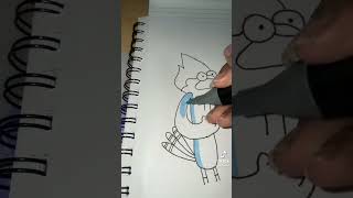 Drawing Mordecai From Regular Show #drawing #coloring #shorts