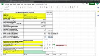 Interest Calculator on Google Sheets (Moratorium) screenshot 3