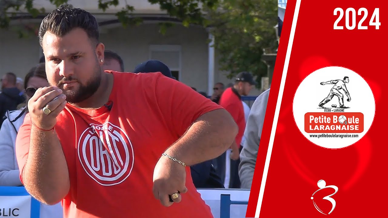 Miniature : 16ème BAUDINO vs J MOLINAS : National Triplette à pétanque 70e Critérium de Laragne-Monteglin 2024